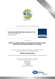 Certificat
ISO 14001:2015 Certificat
ISO 14001:2015